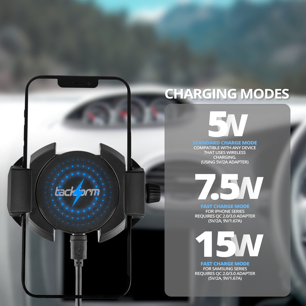 Transport™ Wireless Charging Cradle with 20mm Ball, Cable, and Car Charger - Magsafe Compatible
