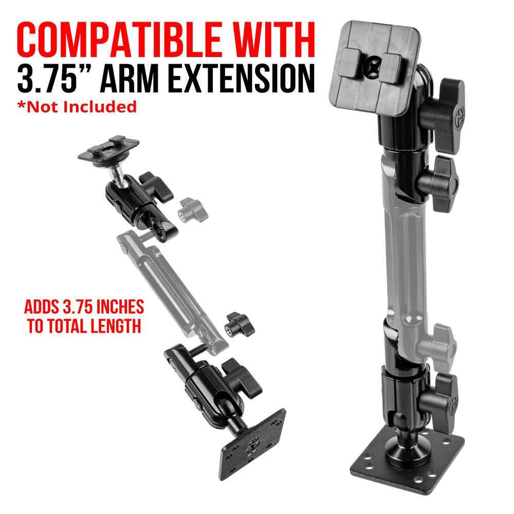 AMPS Drill Base Mount | 4.5" MODULAR ARM | Dual-T Holder | 20mm Ball System