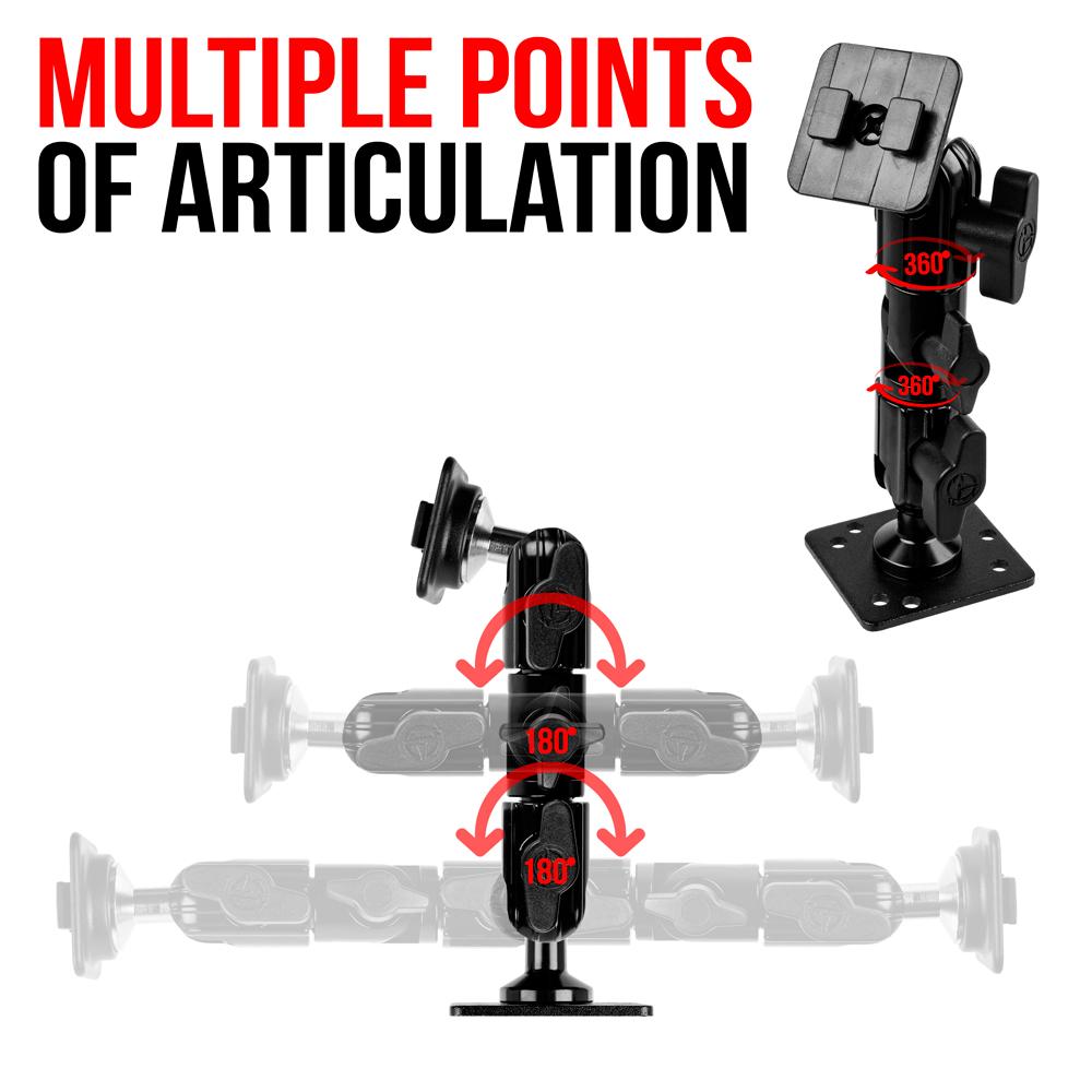 AMPS Drill Base Mount | 4.5" MODULAR ARM | Dual-T Holder | 20mm Ball System