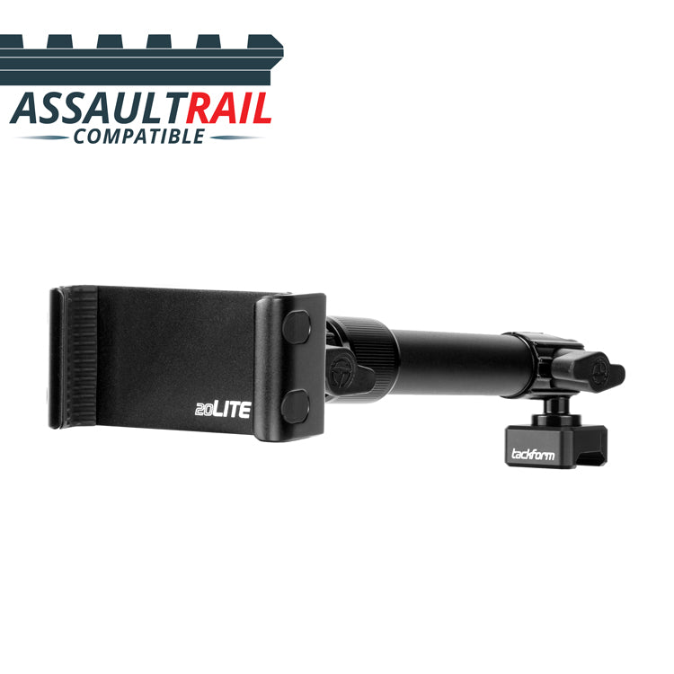 TRAXX™ - Assault Track Mount (Picatinny) | 7.5"- 9.25" Telescoping Arm | Enduro 20 LITE Phone Holder