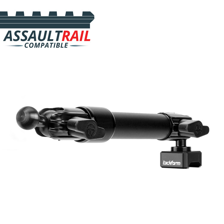 TRAXX™ - Assault Track Mount (Picatinny) | 7.5"- 9.25" Telescoping Arm | 17mm Garmin Ball