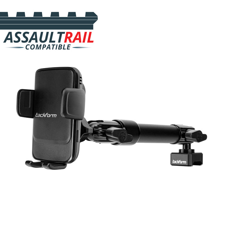 TRAXX™ - Assault Track Mount (Picatinny) | 7.5"- 9.25" Telescoping Arm | Fast Wireless Charger