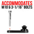 Action Camera Holder - Compatible with GoPro | Mirror Mount - Through Hole for M10 or 3/8" Bolt | Short Reach Arm