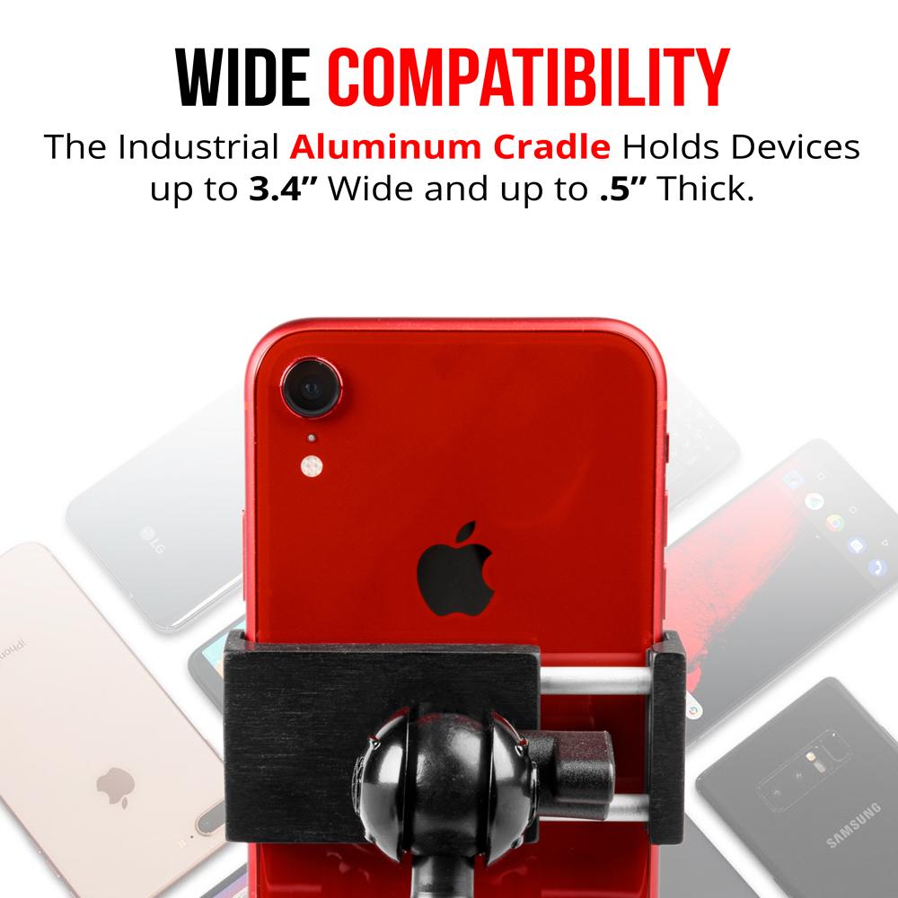 Enduro Series™ Phone Mount | Quick Clamp Bar Mount | 1"/25mm/B-Sized Ball