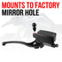Black Motorcycle Camera Holder | Mirror Hole Mount - M10 x 1.5 Coarse Thread Ball | 3.5" DuraLock™ Arm