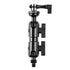 Black Motorcycle Action Camera Holder | Mirror Hole Mount - M10 x 1.25 Fine Thread Ball | 3.5" DuraLock™ Arm