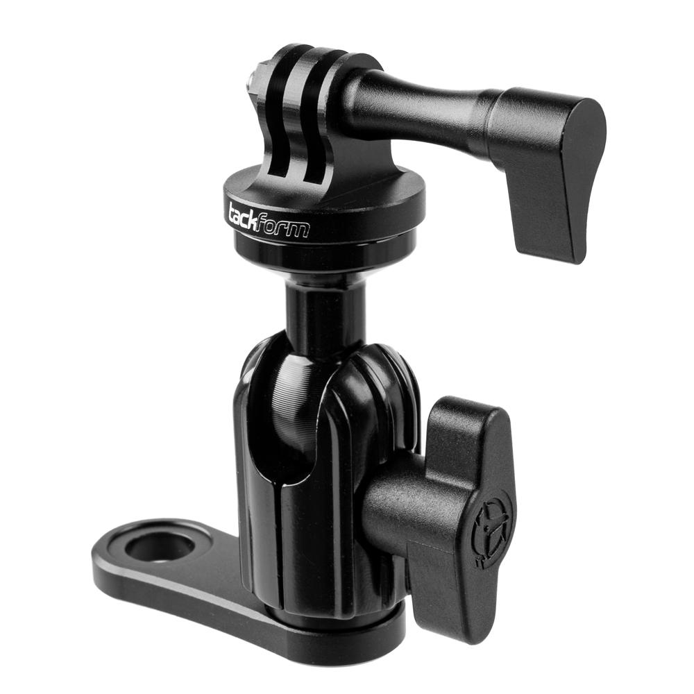 Action Camera Holder - Compatible with GoPro | Mirror Mount - Through Hole for M10 or 3/8" Bolt | Short Reach Arm