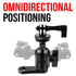 Action Camera Holder - Compatible with GoPro | Mirror Mount - Through Hole for M10 or 3/8" Bolt | Short Reach Arm