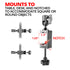 Golf Cart Phone Mount | Spring Loaded Phone Holder | All Metal Design | Enduro Series