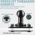AMPS Drill Base Mount with Install Kit for Semi Truck | 7" Modular Arm | Enduro 20LITE Phone Holder | 20mm Ball System