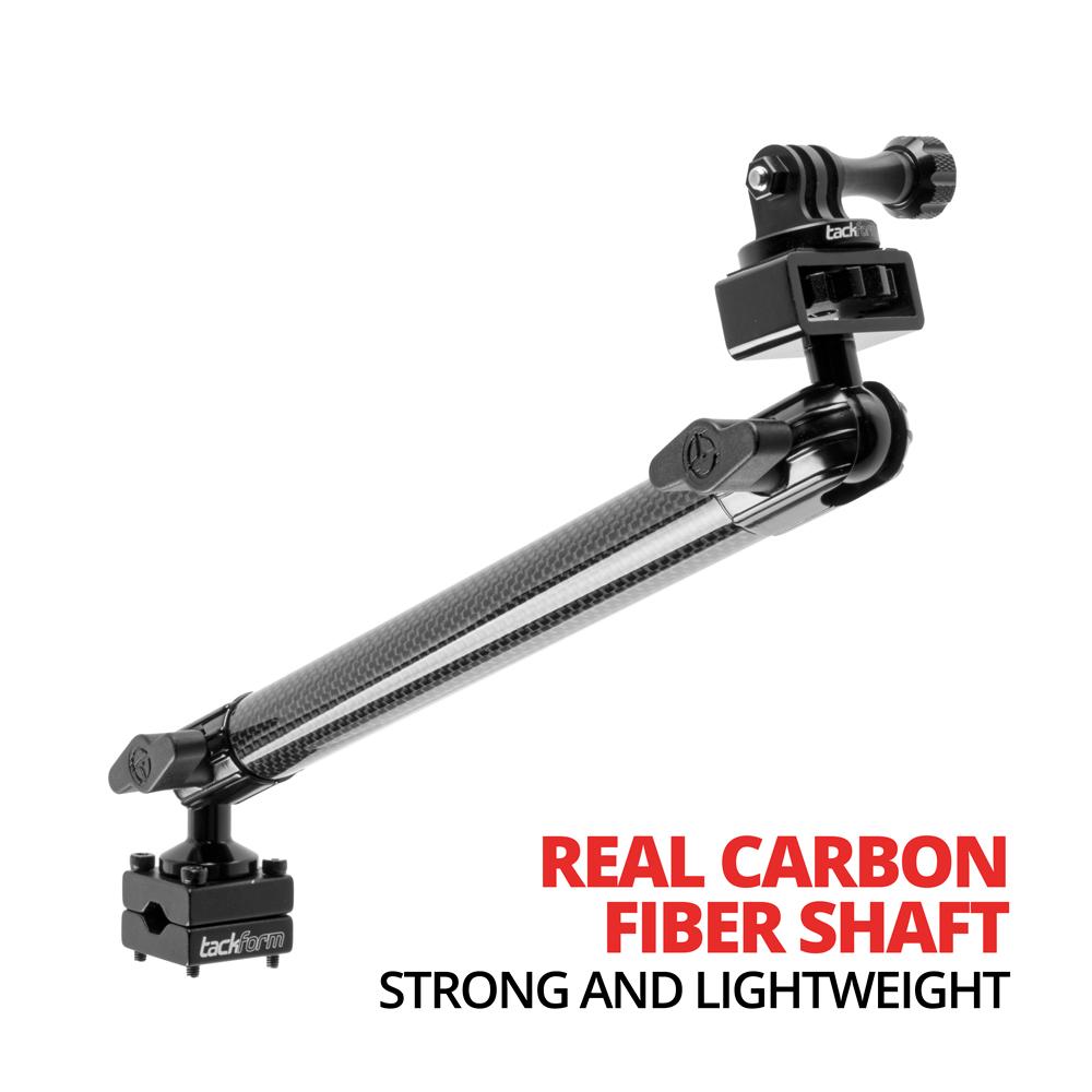 Headrest Mount for GoPro and Other Action Cameras | 11" Long Carbon Fiber Arm | Enduro Series