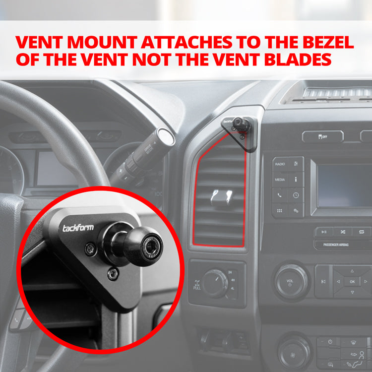 Air Vent Phone Mount | Ford F150 2015-2020 | Super Duty 2017-2021 | Expedition 2018-2021 (Center Air Vent Only)