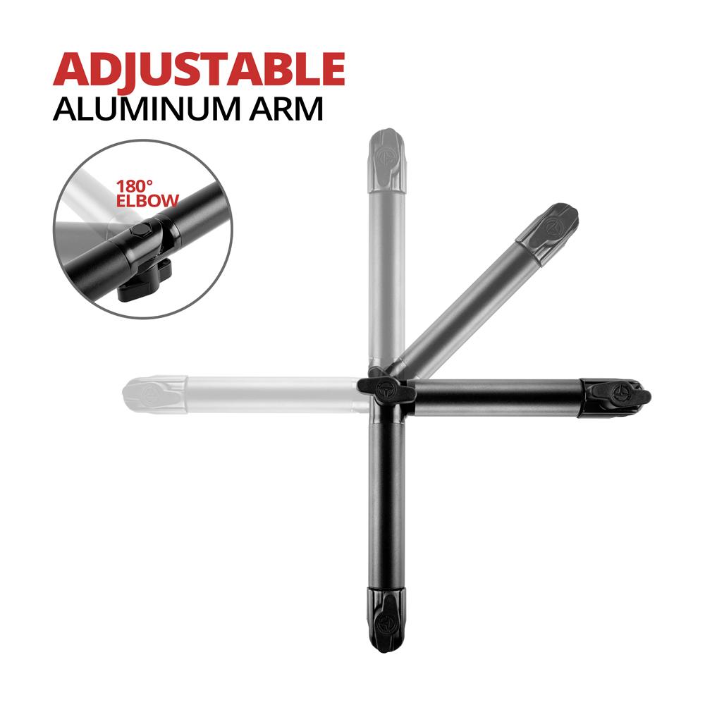 Arm | 12.25" Long | Expandable Elbow Joint | Dual 20mm Socket