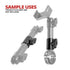 ARM | 1.5" Long | Single Knob | Dual Flange Sockets
