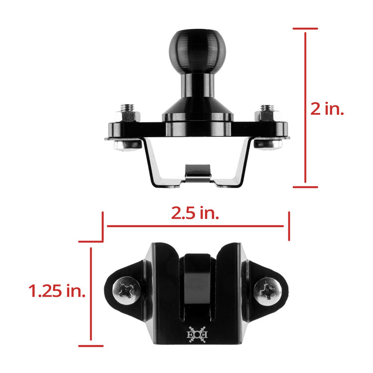 AMPS Short Reach CB Mic Clip | 20mm Ball & Socket System