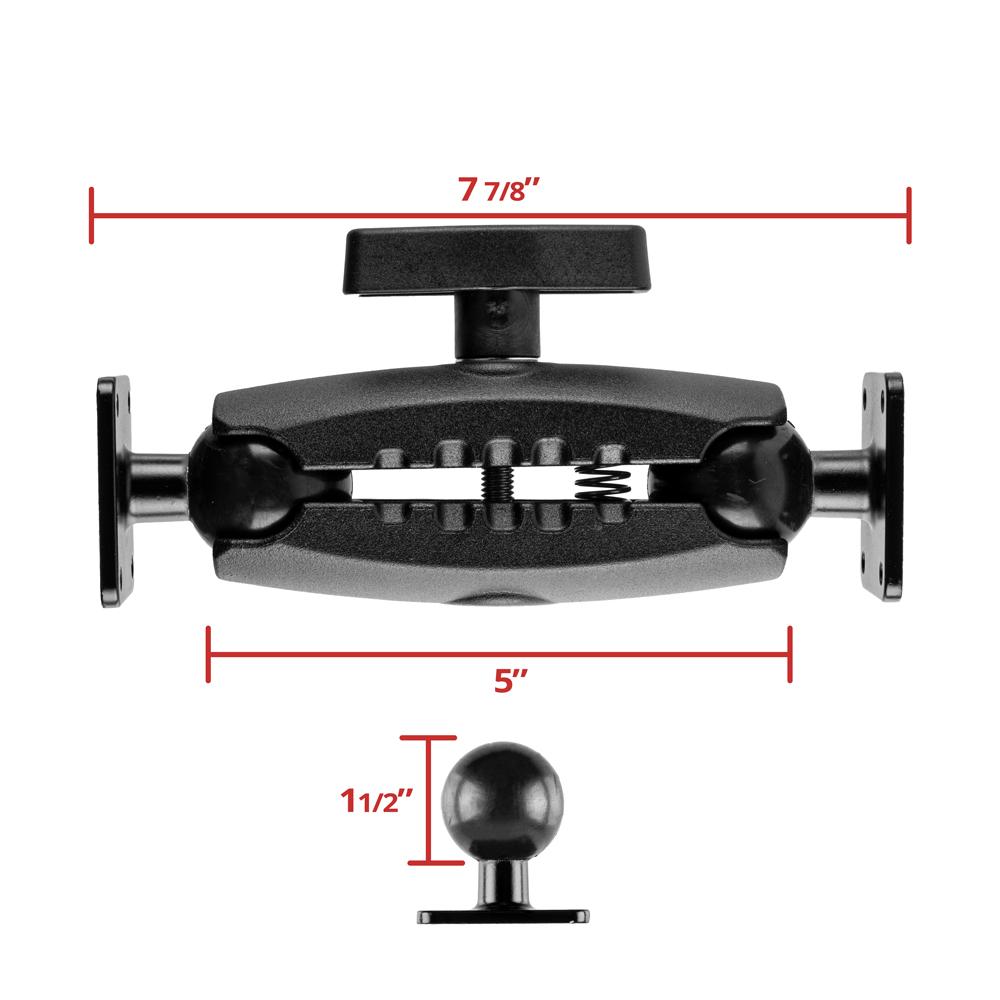 Pedestal | 5" Aluminum Arm | 1.5 in. / 38 mm Ball AMPS Adapter