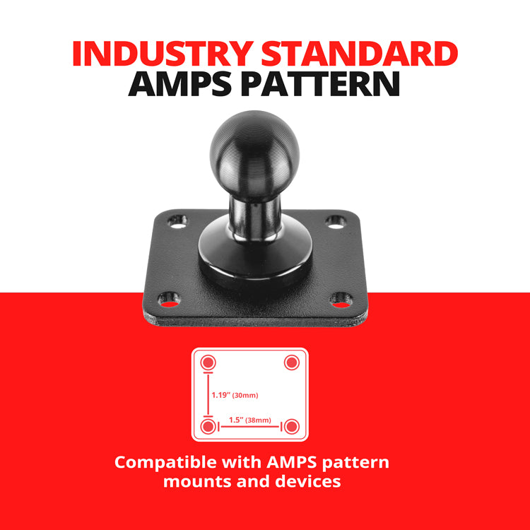AMPS Mount | Aluminum | 20mm Metal Ball | 4-Hole Standard Footprint | Legacy 2.0