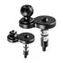 Motorcycle Fork Stem Mount with 20mm Ball and Dovetail Connections