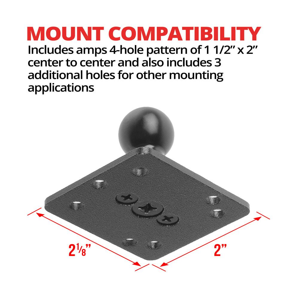 AMPS Mount | Aluminum | 20mm Metal Ball | 7-Hole Large Footprint | Legacy 2.0