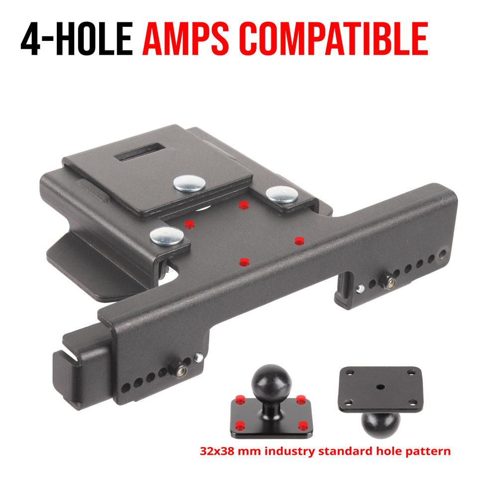 AMPS Drill Base Mount | 10.5" Length | Metal Locking Tablet Holder | 1"/25mm Ball System