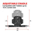 Metal Locking Tablet Cradle | 1"/25mm B-Sized Ball Connection