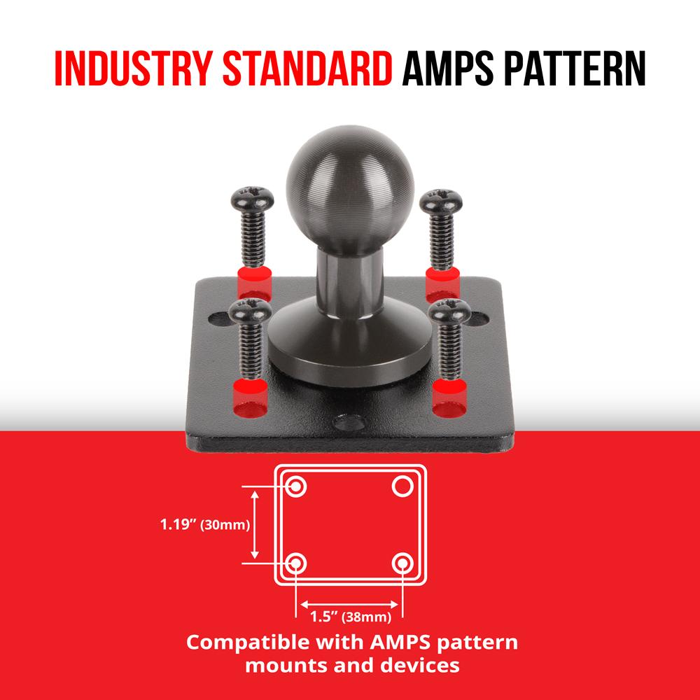 AMPS Drill Base Mount | 4.5" Modular Arm | Phone Holder | 20mm Ball System