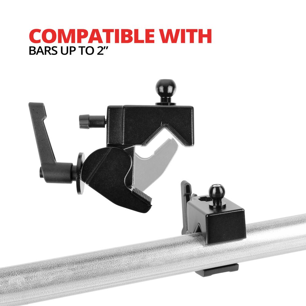 Bar Clamp | Up to 2" Bars | 20mm Ball