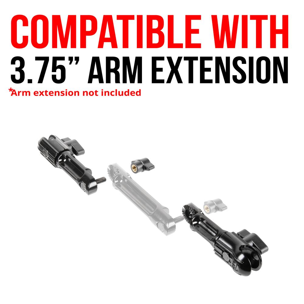 Arm | 7.25" Long |  20mm Socket to 1"/25mm/B-Sized Socket | Expandable Elbow Joint