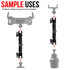 Arm | 7.5" Long | Dual 1"/25mm/B-Sized Sockets | Expandable Elbow Joint