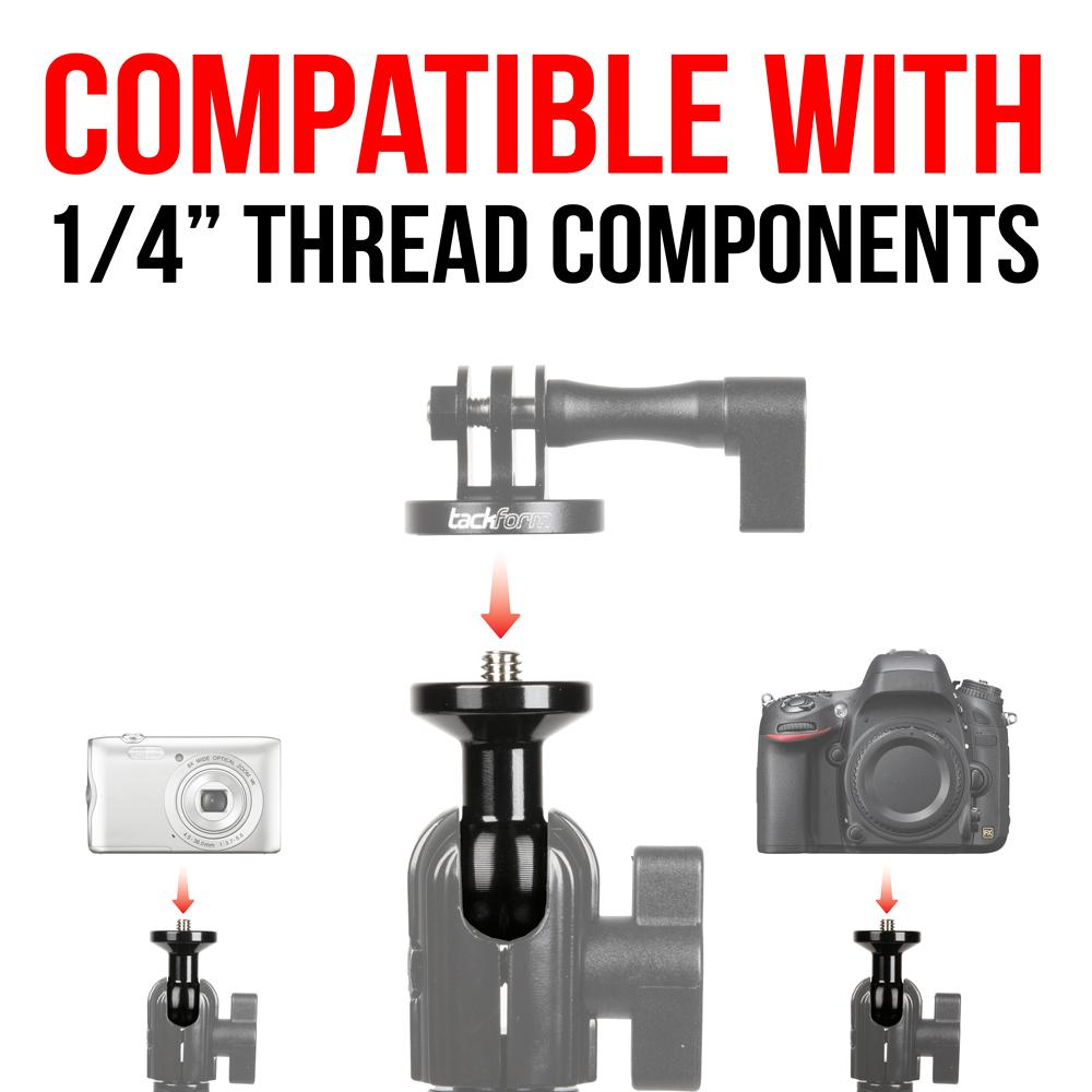 Camera Holder | 1/4"-20 Screw | 20mm Ball Connection | Enduro Series