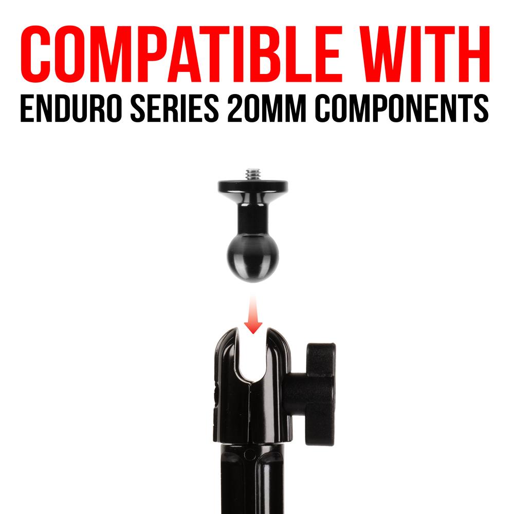 Camera Holder | 1/4"-20 Screw | 20mm Ball Connection | Enduro Series
