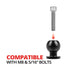 Pinch Bolt Mount | 5/16" / 8mm Thru Hole | 20mm Ball