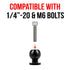 Pinch Bolt Mount  | 1/4"-20 / 6mm Thru Hole | 20mm Ball