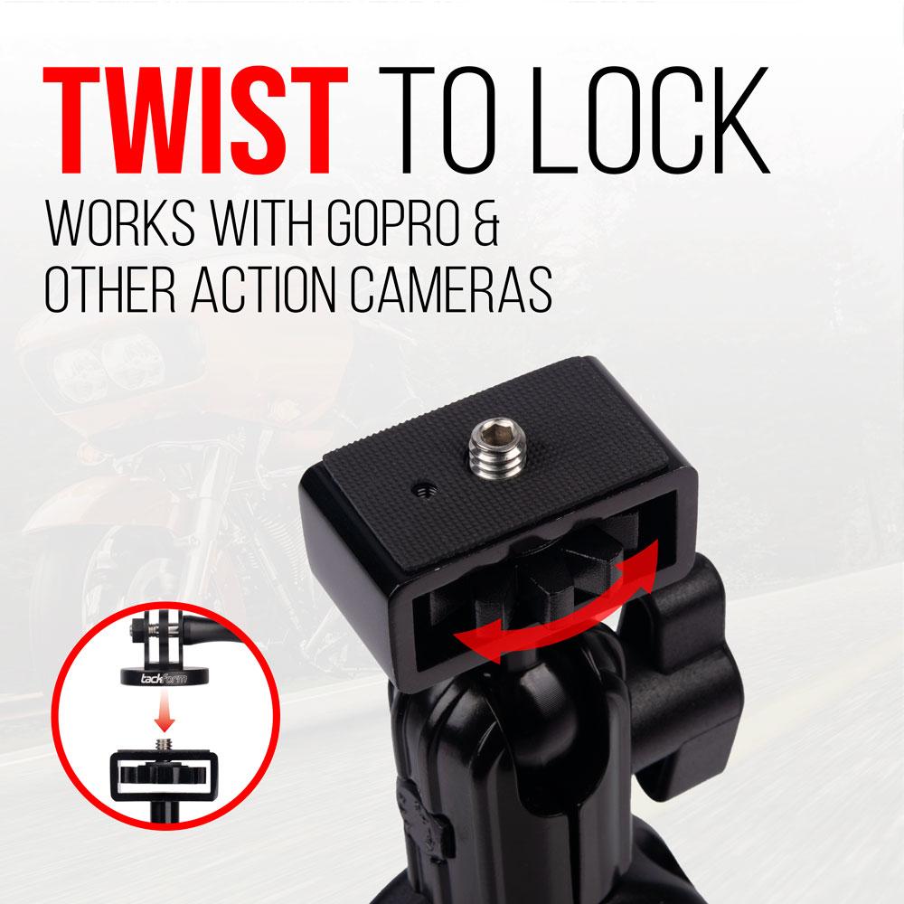 Enduro Series™ Motorcycle Action Camera Mount - Twist to lock
