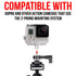 Table Clamp / Headrest Mount | Compatible with GoPro and Other Action Cameras | 10.75" Long Modular Arm | Enduro Series