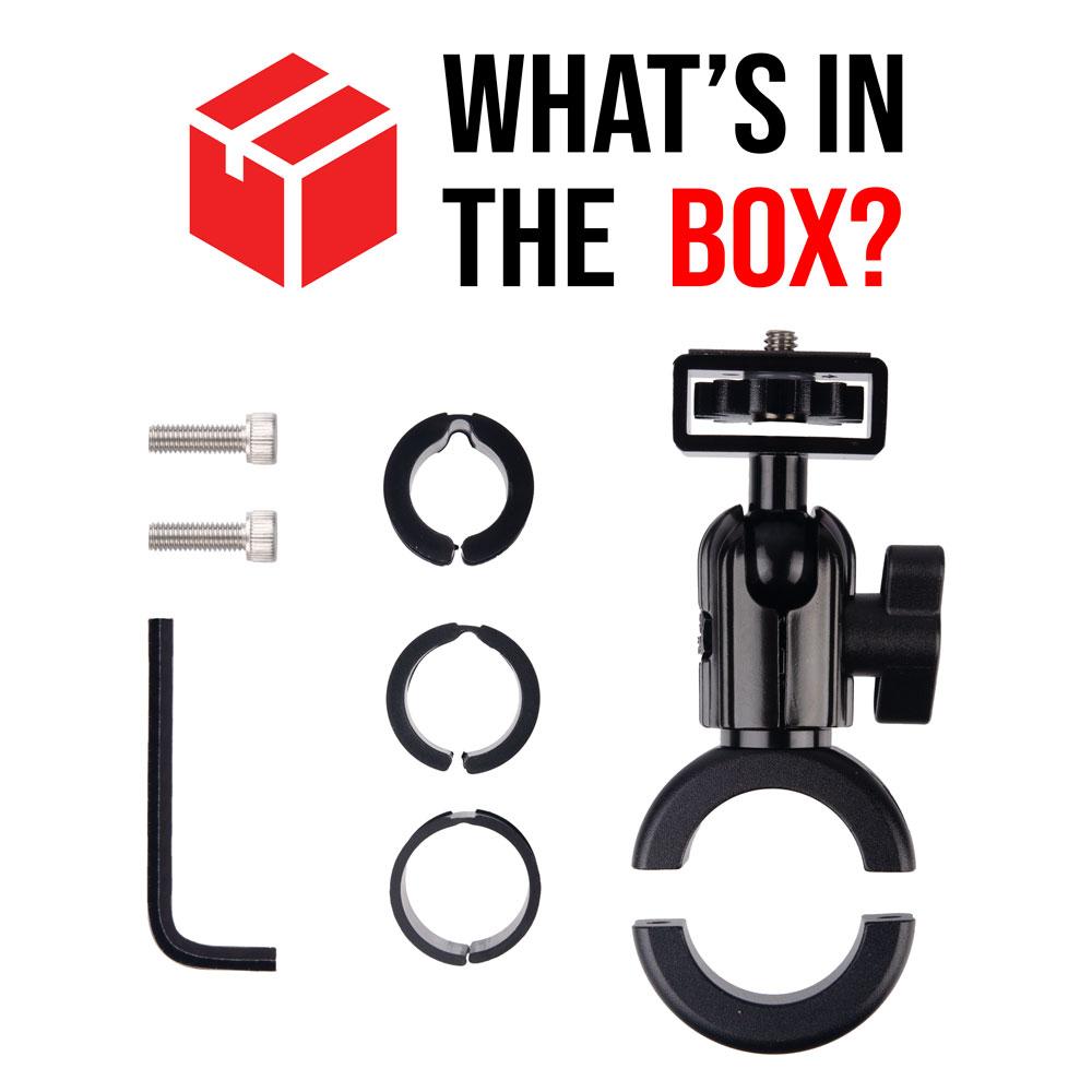 Enduro Series™ Motorcycle Action Camera Mount - What's in the box