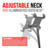 Seat Rail/Floor Bolt Mount | 22" Rigid Aluminum Neck | Tablet Holder