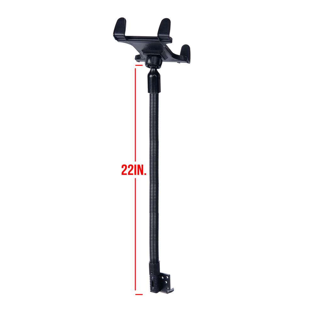 Seat Rail/Floor Bolt Mount | 22" Rigid Aluminum Neck | Tablet Holder